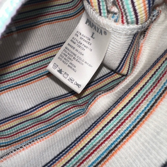 NWOT Striped Crop Top - Picture 2 of 2